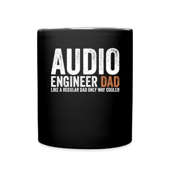Papa - Ingénieur du son - Mug uni - noir - Devant