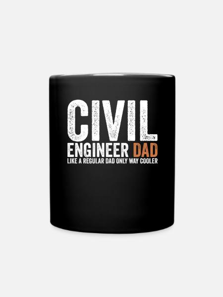 Vater - Bauingenieur - Tasse einfarbig - Schwarz