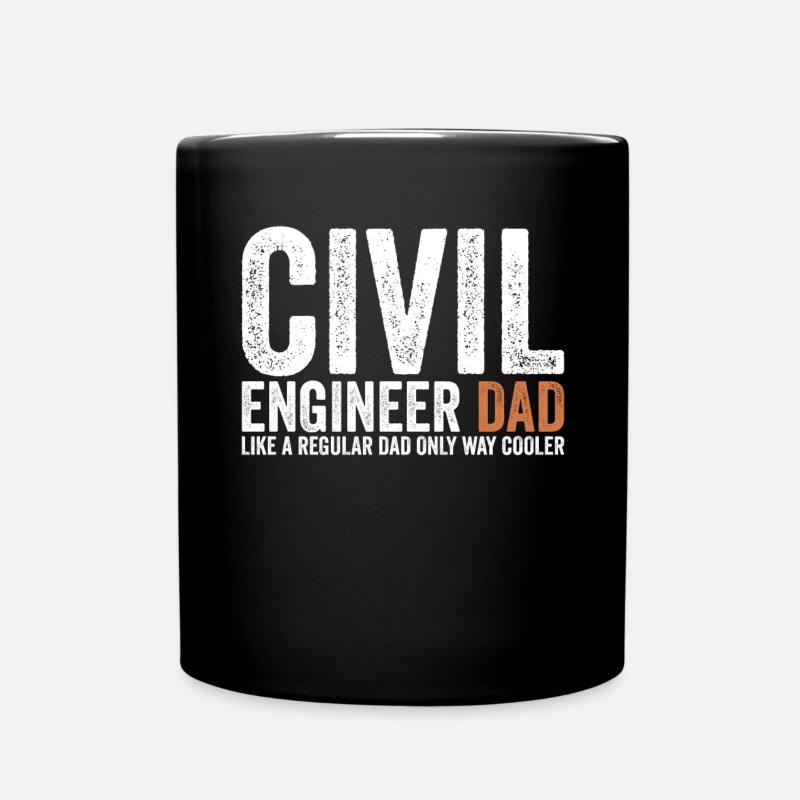Vater - Bauingenieur - Tasse einfarbig - Schwarz