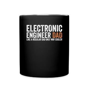 Dad - Electronics technician - Full Colour Mug - black - Front