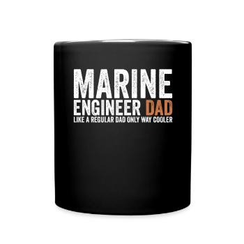 Papa - Ingénieur maritime - Mug uni - noir - Devant
