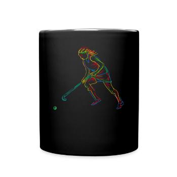 Field hockey Hockey player Hockey - Full Colour Mug - black - Front
