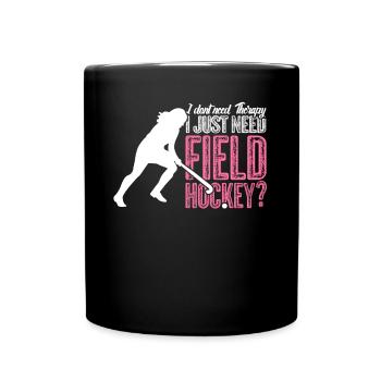 Field Hockey Sticks - Full Colour Mug - black - Front