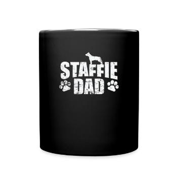 Staffie Dad American Staffordshire Terrier - Full Colour Mug - black - Front