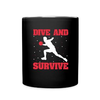 Dodgeball for Dodgeball Player and Gaga Ball - Full Colour Mug - black - Front