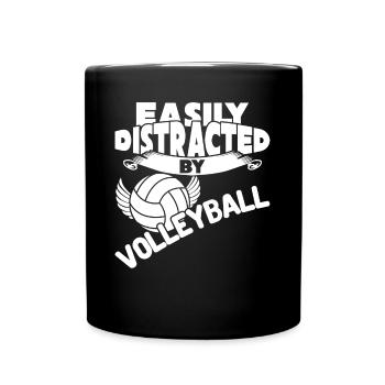 Volleyball Volleyballer - Tasse einfarbig - Schwarz - Vorne