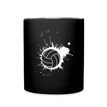 Volleyball Ball Volleyballer - Tasse einfarbig - Schwarz - Vorne