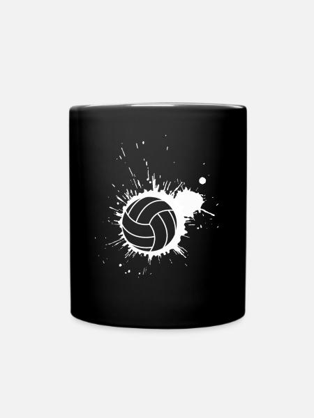 Volleyball Ball Volleyballer - Tasse einfarbig - Schwarz