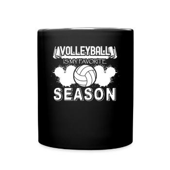 Volleyball Training Volleyballer - Tasse einfarbig - Schwarz - Vorne