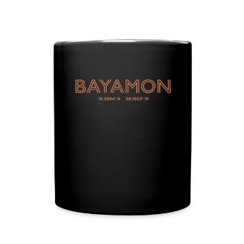 USA Stadt Koordinaten - Bayamon - Tasse einfarbig - Schwarz - Vorne