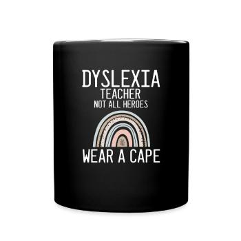 Dyslexia Therapy for Dyslexia Month - Full Colour Mug - black - Front
