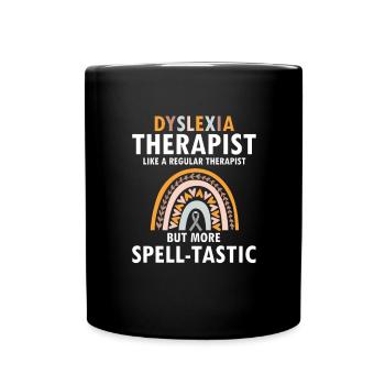 Legasthenie Bewusstsein und Legasthenie Lehrer - Tasse einfarbig - Schwarz - Vorne