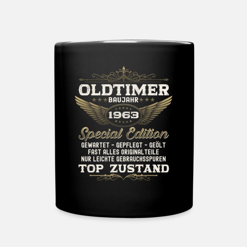 Oldtimer Jahrgang 1963 59. Geburtstag Geschenk fun - Tasse einfarbig - Schwarz