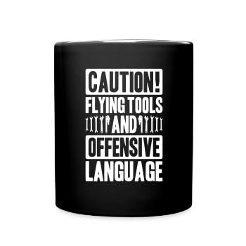 Plant mechanic plumber plumber sanitary heating - Full Colour Mug - black - Front