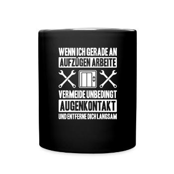 Elevator Fitter Elevator Mechanic Elevator Mechanic - Full Colour Mug - black - Front