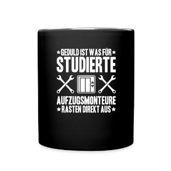 Elevator Fitter Elevator Mechanic Elevator Mechanic - Full Colour Mug - black - Front