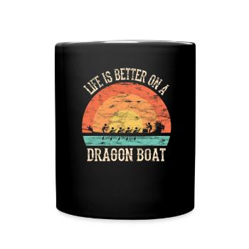 Chinese Dragon Boat Race - Full Colour Mug - black - Front