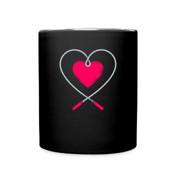 Fitness Roping - Jumping rope for women - Full Colour Mug - black - Front