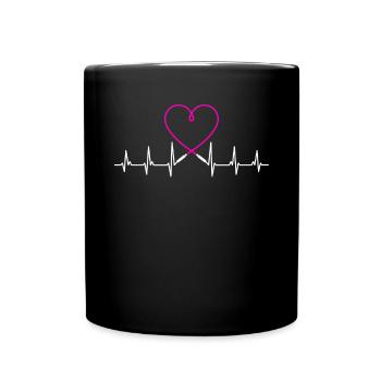 Heartbeat Jumping Rope Women - Full Colour Mug - black - Front
