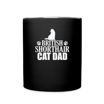 British Shorthair Cat Papa Pet Cat - Mug uni - noir - Devant