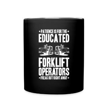 Staplerfahrer Gabelstaplerfahrer Forklift Operator - Tasse einfarbig - Schwarz - Vorne