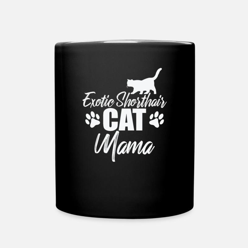 Exotic Shorthair Cat Mama Britisch Katze - Tasse einfarbig - Schwarz