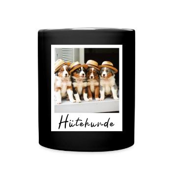 Australian Shepherd Welpen - Hütehunde - Tasse einfarbig - Schwarz - Vorne
