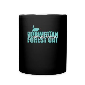 Chat des forêts norvégiennes Maman Chat de compagnie - Mug uni - noir - Devant