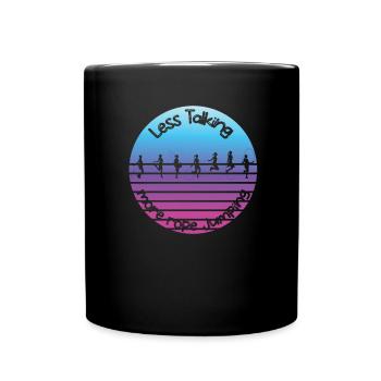Fitness Roping - Jumping rope at sunset - Full Colour Mug - black - Front