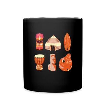 Maori Hei Tiki Tribal Tattoo Nouvelle-Zélande - Mug uni - noir - Devant