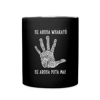 Maori Hei Tiki Tribal Tattoo New Zealand - Tasse einfarbig - Schwarz - Vorne