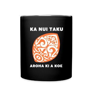 Maori Hei Tiki Tribal Tattoo New Zealand - Tasse einfarbig - Schwarz - Vorne