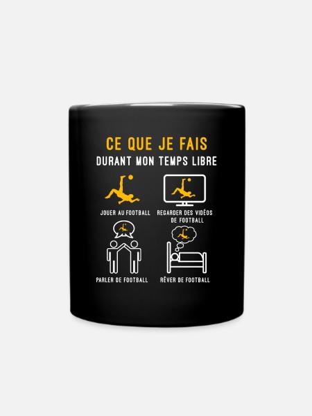 football temps libre cadeau footballeur - Mug uni - noir