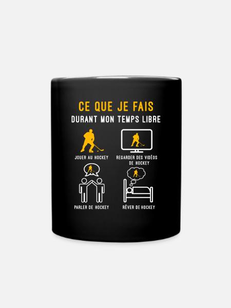 hockey sport temps libre cadeau hockeyeur - Mug uni - noir