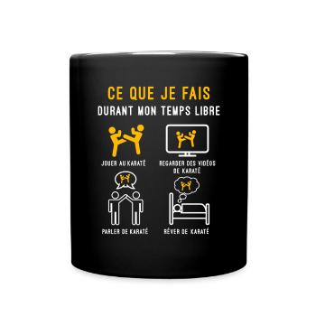 karaté temps libre cadeau karatéka - Mug uni - noir - Devant