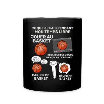 Basket temps libre Idée Cadeau Homme Et Enfant - Mug uni - noir - Devant