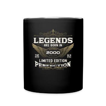 Legend November 2000 22nd Birthday Gift Fun - Full Colour Mug - black - Front