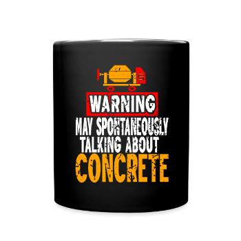 Conception de construction en béton pour les travailleurs de la construction et les chantiers de construction - Mug uni - noir - Devant