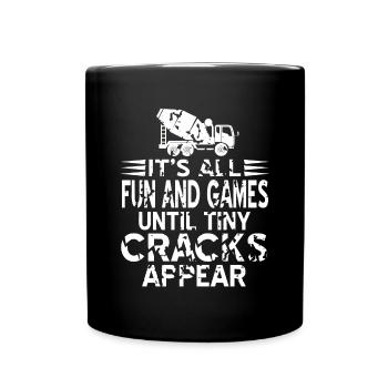 Concrete construction design for construction workers and construction site - Full Colour Mug - black - Front
