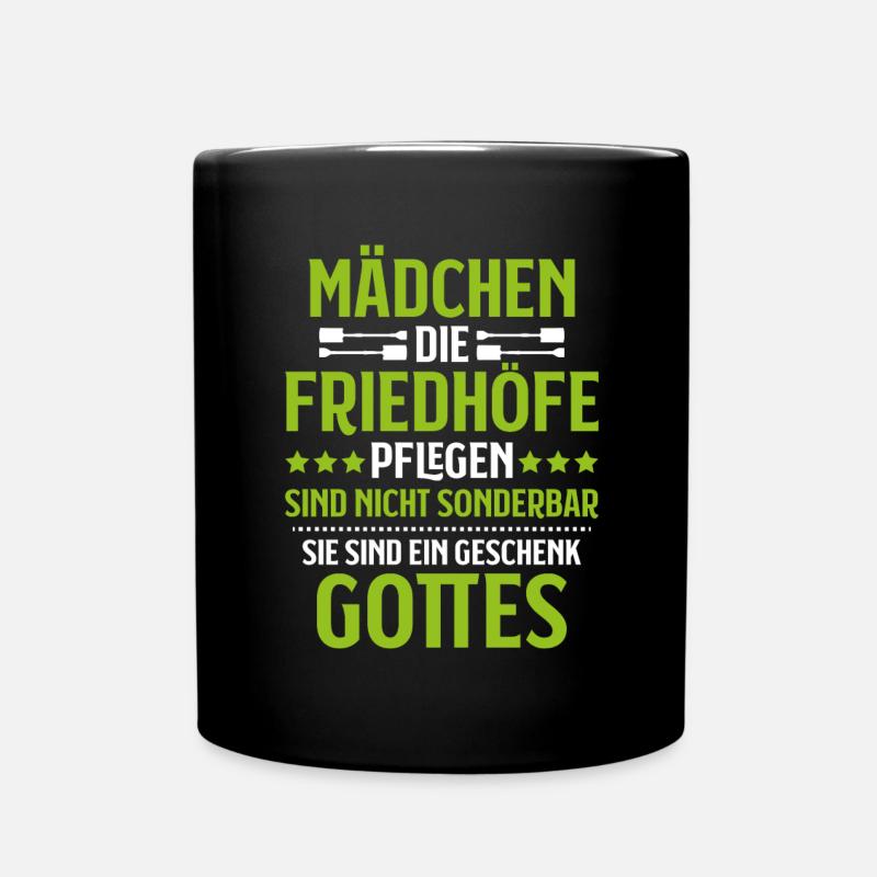 Friedhofsgärtner Friedhof Cemetery Gardener - Tasse einfarbig - Schwarz