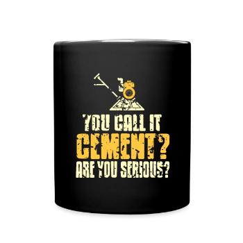 Concrete construction design for construction workers and construction site - Full Colour Mug - black - Front