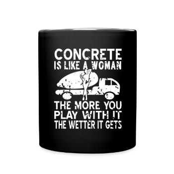 Concrete construction design for construction workers and construction site - Full Colour Mug - black - Front