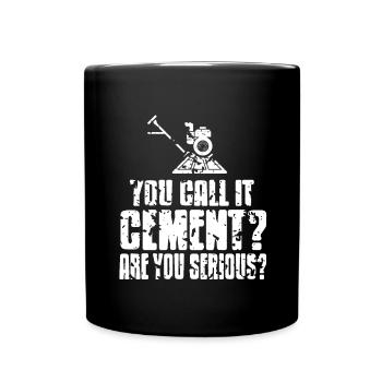 Concrete construction design for construction workers and construction site - Full Colour Mug - black - Front