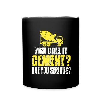 Concrete construction design for construction workers and construction site - Full Colour Mug - black - Front