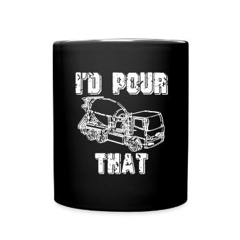 Concrete construction design for construction workers and construction site - Full Colour Mug - black - Front