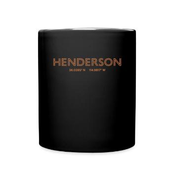 Coordonnées de la ville des États-Unis - Henderson - Mug uni - noir - Devant