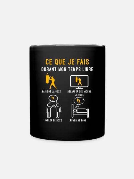 boxe temps libre cadeau boxeur - Mug uni - noir