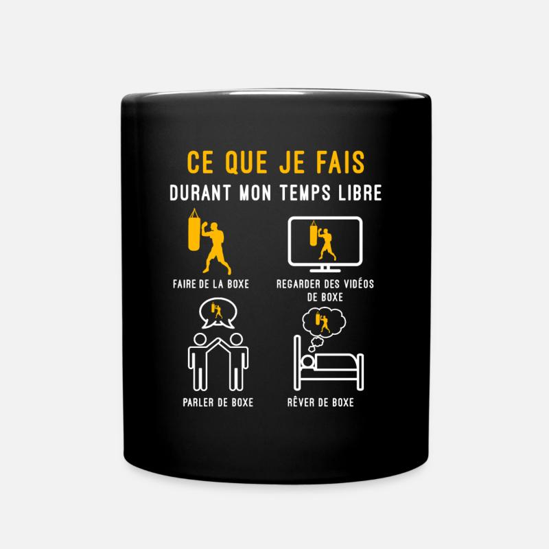 boxe temps libre cadeau boxeur - Mug uni - noir