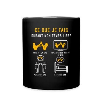 gym temps libre cadeau gymnaste - Mug uni - noir - Devant