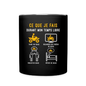 quad temps libre cadeau conducteur - Mug uni - noir - Devant